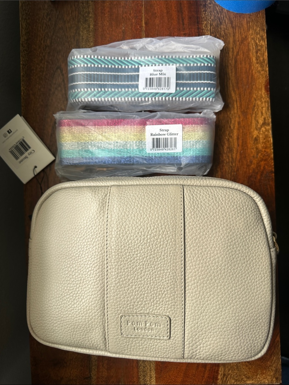Pom Pom London City Stone Crossbody Bag with Two Straps